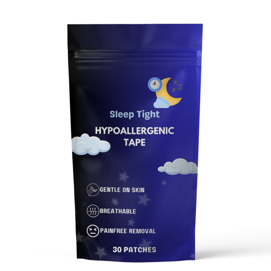 Sleep Tight hypoallergenic mouth tape pouch with 30 patches